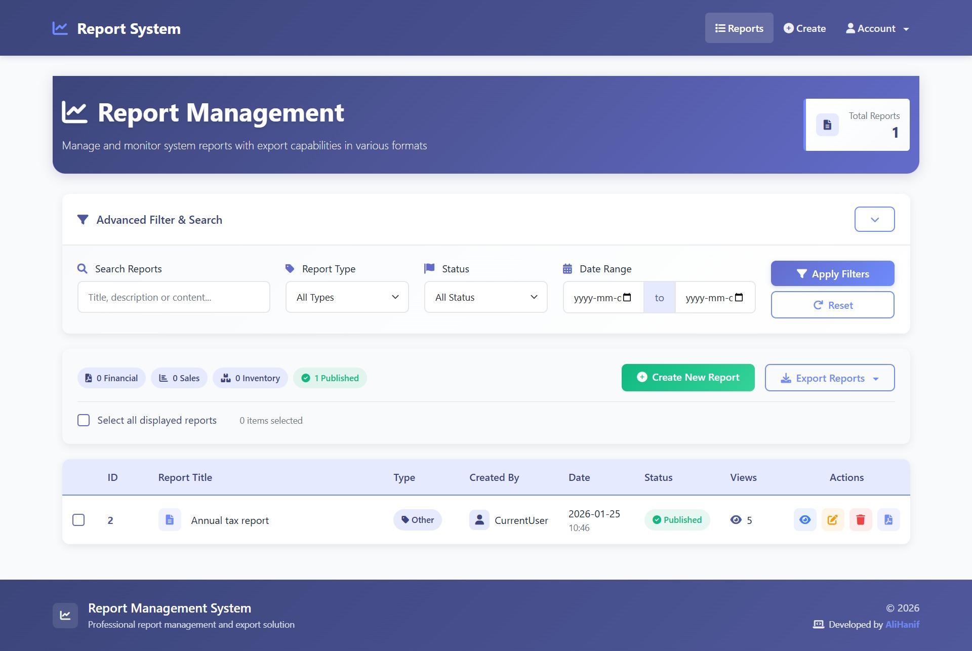 Report Management System - تصویر 3